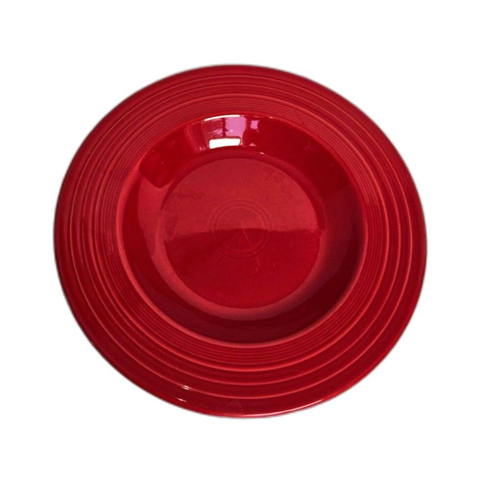 Fiesta Scarlett Red Shallow Rimmed Lead-Free Ceramic Pasta Bowl